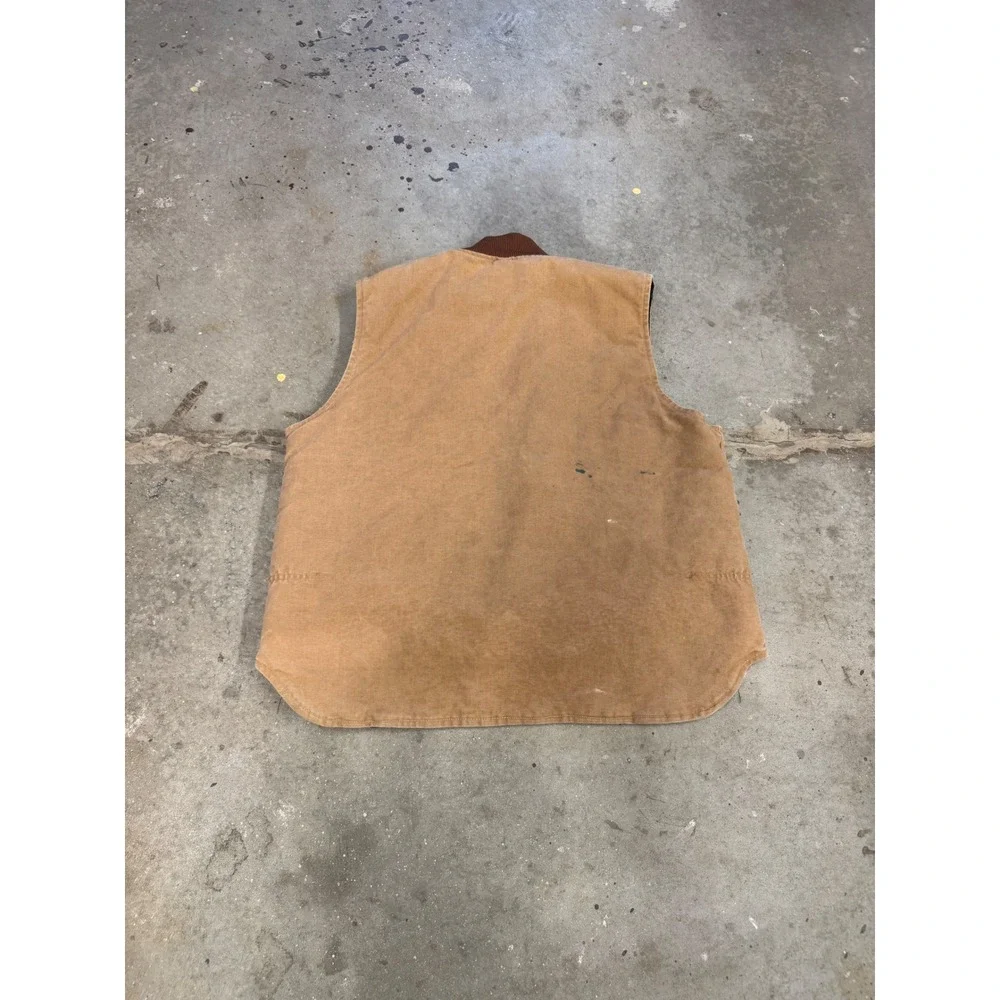 Carhartt V01 Arctic Quilt Lined Duck Vest Brown Mens XL Vintage UQ186 USA Made